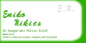 eniko mikics business card