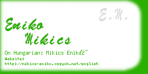 eniko mikics business card